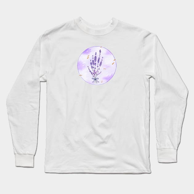 Lavender circle Long Sleeve T-Shirt by Leonie Jonk